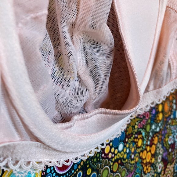 -Dobreva lace balconette bra unlined sheer push up bra 36E light pink pastel - Picture 12 of 16